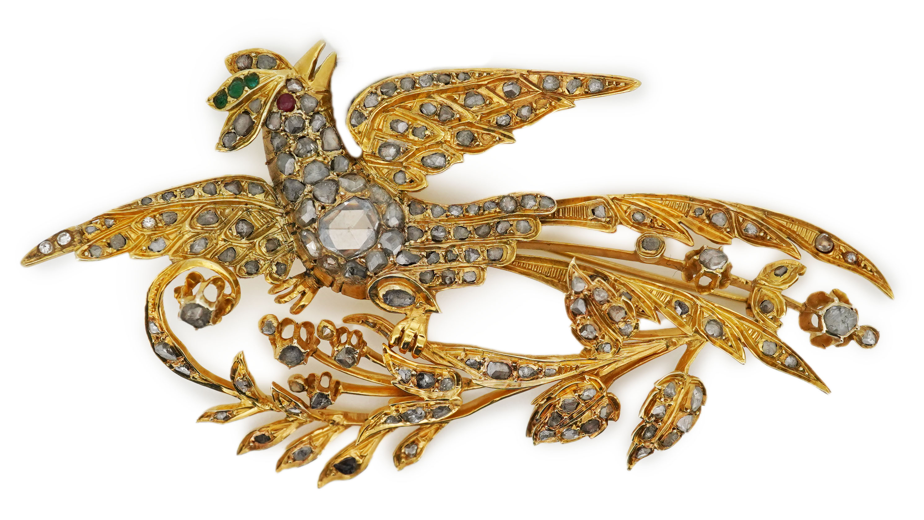 A diamond brooch